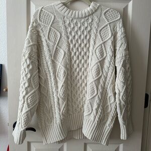 Abercrombie Oversized Cable Knit Crew Sweater